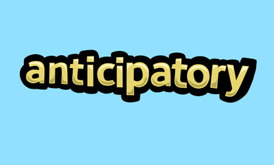 anticipatory writing vector design on a blue background