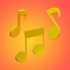 Premium Party music icon 3d rendering on isolated background