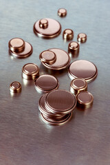 Set of button cell battery, power of electronics devices