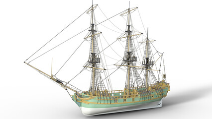 Naklejka premium sailing ship