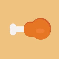 chicken leg piece vector