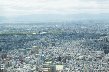 Fototapeta premium あべのハルカスから西の景色