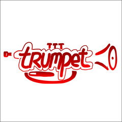trumpet typograhy logo