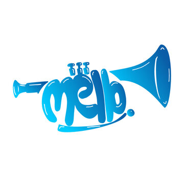 mellophone typography as an icon