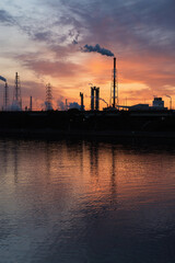 夕方の浜寺水路