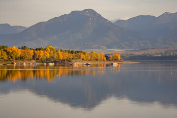 lake in autumn, Liptovská Mara, Liptov, Slovakia