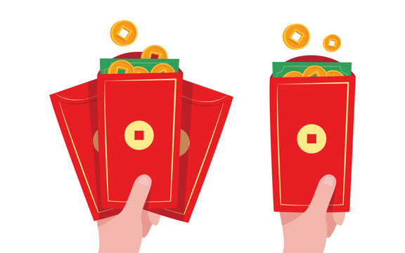 Lucky red envelope in Vietnamese Tet holiday for lucky, successful, make a  lot of money. High-quality stock images of red envelopes Lunar New Year  Stock Photo - Alamy