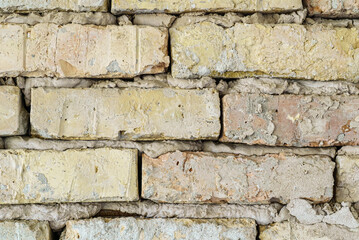 Old worn brick wall texture background