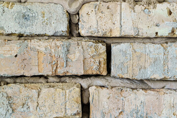 Old worn brick wall texture background