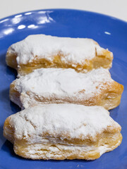 balls, typical homemade dessert of butter, honey, flour and other ingredients called