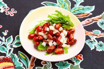 インゲン豆と玉ねぎのサラダ