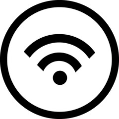 Wi-fi black linear sign