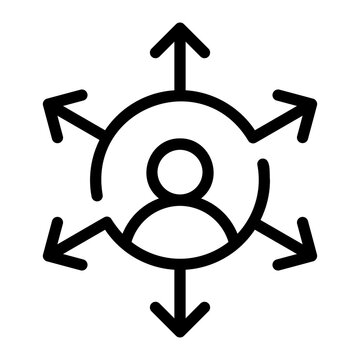 outsorcing line icon