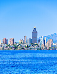 Obraz premium Benidorm beach cityscape and skyline, Spain