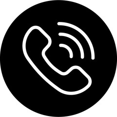 Phone circle black button