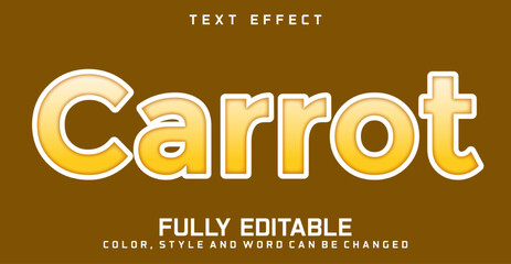 Naklejka premium Editable Carrot text style effect, text style concept