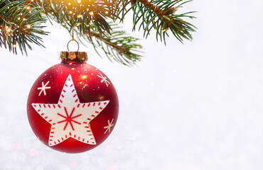  Christmas Tree. Cristmas New Year Winter background. Christmas greeting card. Christmas lights.