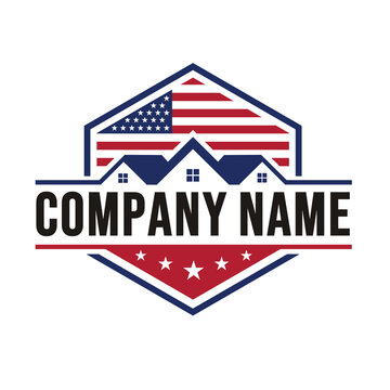 home or building with US flag
