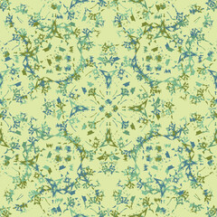 Seamless fractal pattern in vector format for printed fabrics or any other purposes. Every object is grouped base on color so the pattern is editable, tileable and easy to use.
