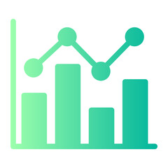 bar chart gradient icon