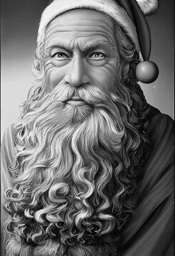 Midjourney abstract render of Santa Claus