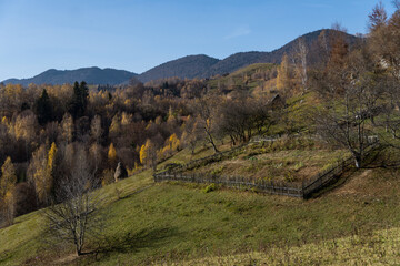 autumn in the mountains,  Magura Village, Brasov, Romania 