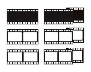 set of film strips vector illustration