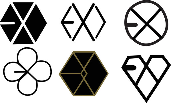 EXO logo , new logo on white background. simple design for graphics, logos, websites, social media, UI, mobile apps, EPS10