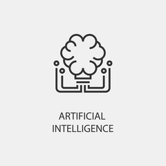 Artificial_intelligence vector icon illustration sign