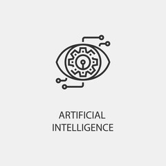 Artificial_intelligence vector icon illustration sign