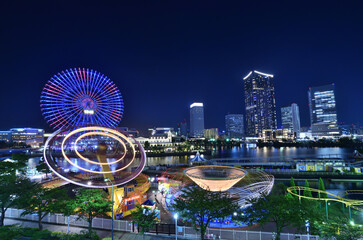 横浜みなとみらいの夜景
