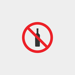 No_beverages vector icon illustration sign