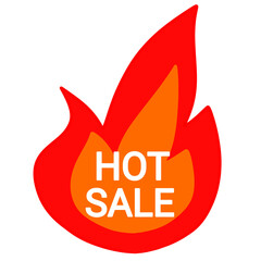 hot sale text on flame icon