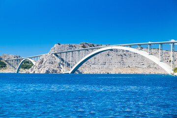 Island of Krk bridge in Croatia