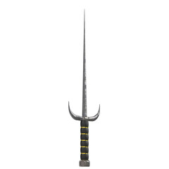 3d rendering illustration of a SAI piercing melee weapon