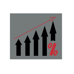 The graph of the percentage increase. Profit. Bids.