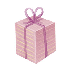 Christmas New Year gift with ribbons on the background.