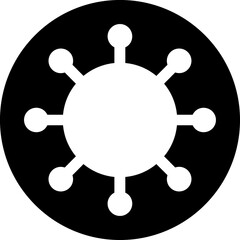 Coronavirus circle icon