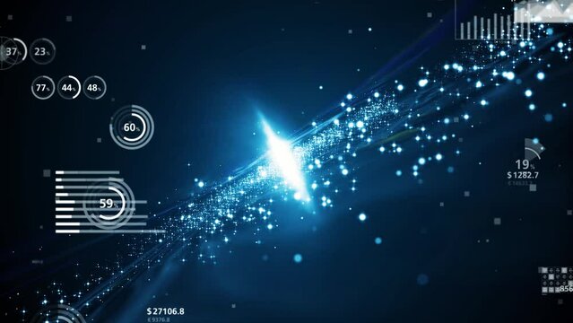 Science technology and research data concept.