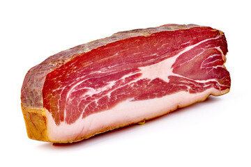 Jamon, jerked meat, isolated on white background. High resolution image.