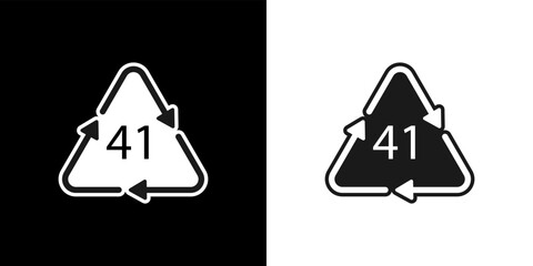 Aluminium recycling symbol ALU 41. Vector Illustration
