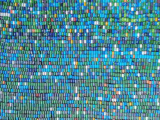 Stacked colorful barrels, texture, flat, background