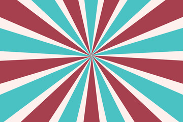 Colourful retro burst vector. Vintage summer, circus and carnival background.