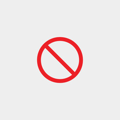 Prohibiting vector icon illustration sign