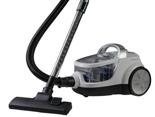 vacuum cleaner on a transparent background side view close-up