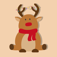 Winter Christmas deer