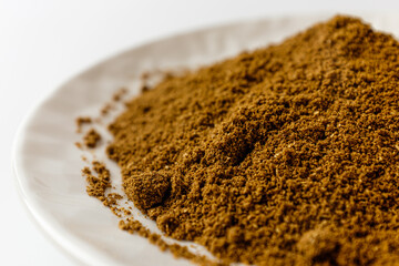 Garam masala on a white background