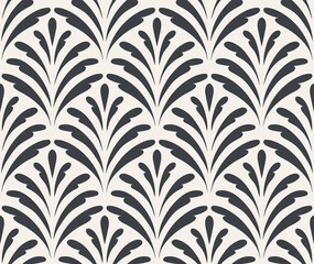 Damask floral seamless pattern. Vector retro style background print. Decorative flower texture.