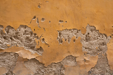 Old wall with chipped paint