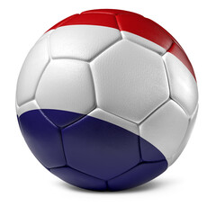 isolated French soccer-football ball with nation  flag design decoration